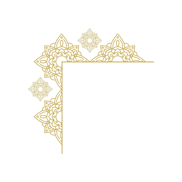 Vector mandala wedding ornament gold vector design