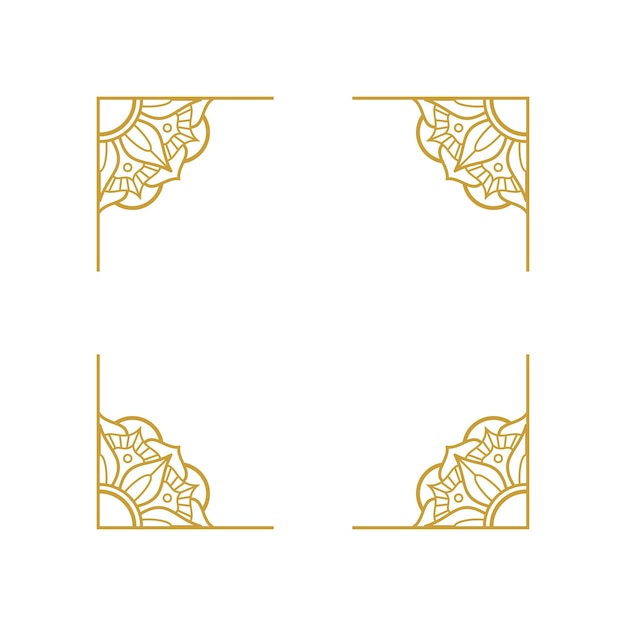 Mandala Wedding Ornament Gold Vector Designs