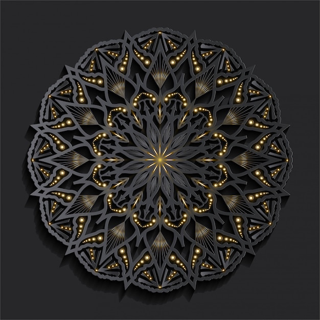 Mandala with 3D effect