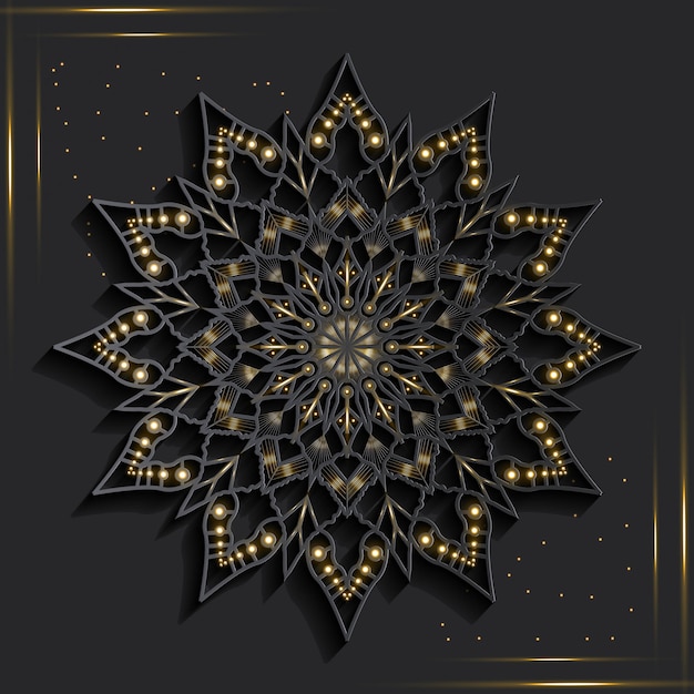 mandala with 3D effect