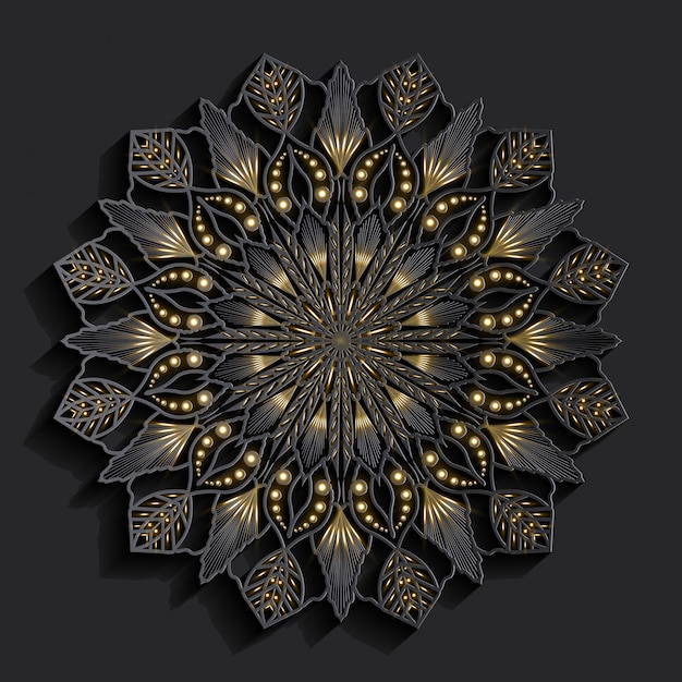 Mandala with 3D effect