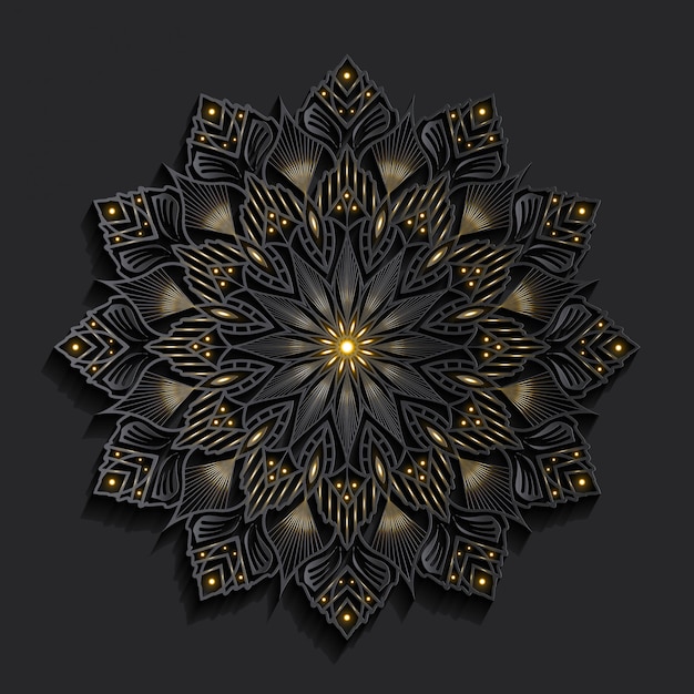 Mandala with 3D effect