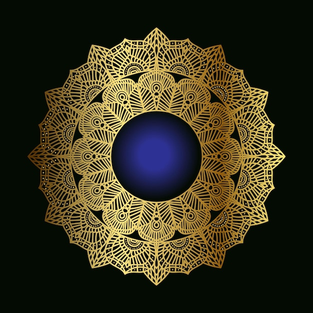 Mandala with black background