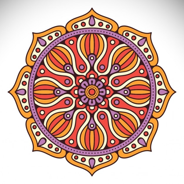 Mandala with floral shapes