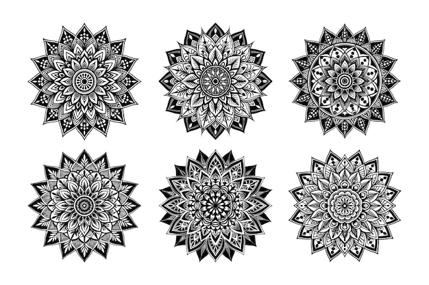 Vector mandala with intricate designs