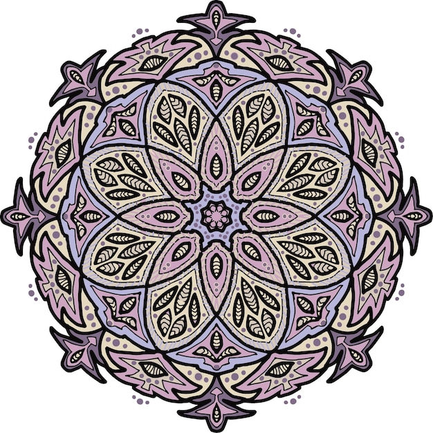 Mandala for yoga hand drawn spirit logo ornament