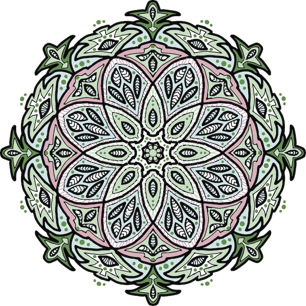 Mandala for yoga hand drawn spirit logo ornament