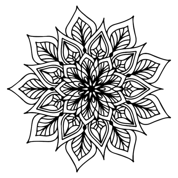 Mandalas coloring book, flower shape, Oriental therapy, Yoga logos.