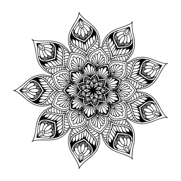 Mandalas Round for coloring  book. Decorative round ornaments.