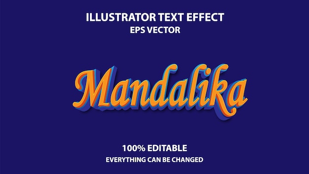 MANDALIKA EDITABLE TEXT EFFECT