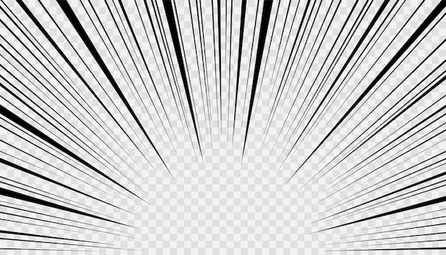 Manga frame with speed flash lines. Comic anime radial effect. Superhero background with burst rays