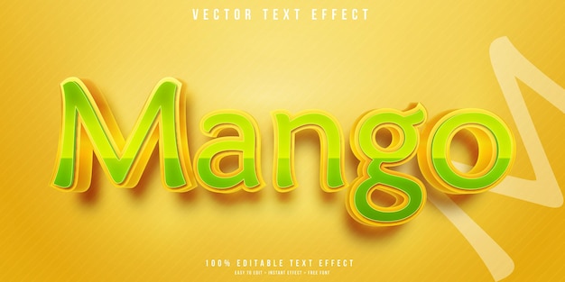 Mango 3d editable text effect