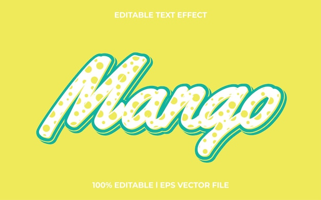 Mango 3d text effect and editable text, Juice template 3d style use for business tittle