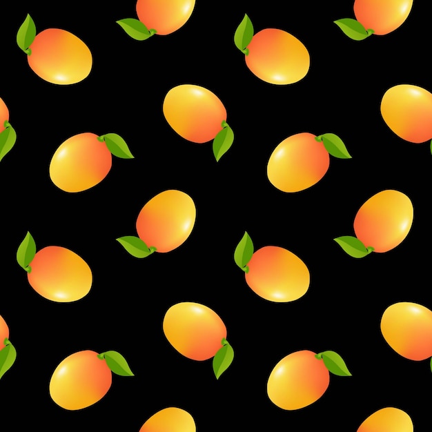 Mango Background With Black Background