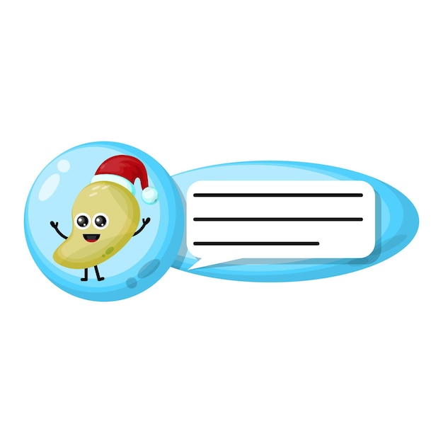 Mango chat christmas character cute logo