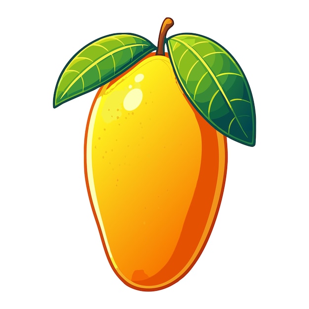 Vector mango clipart vector illustration on white background