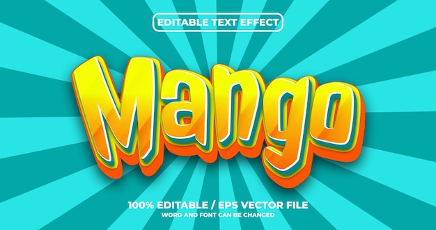 Mango editable text effect