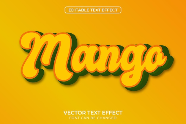 Mango editable Text effect