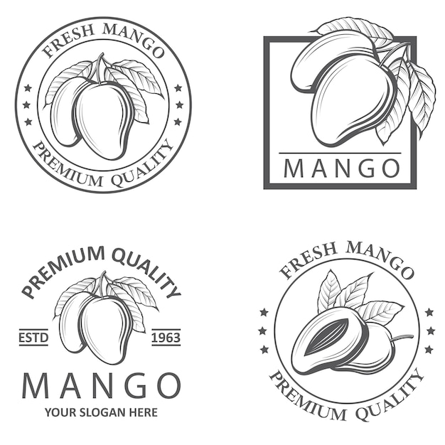 mango fruit emblems