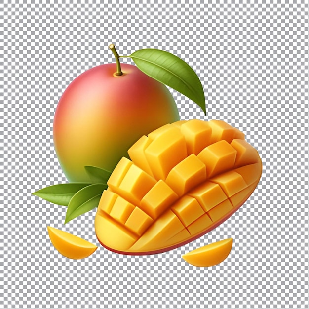 Vector mango fruit isolated on a transparent background