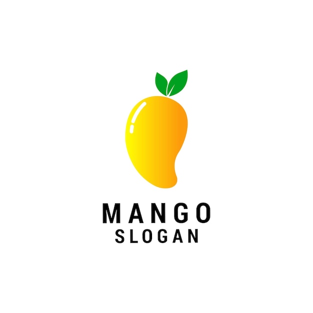 Mango fruit logo icon design template Elegant luxury premium vector