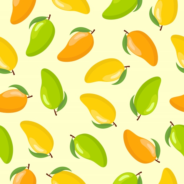 Mango Fruit Seamless Pattern