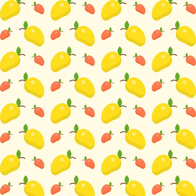 Vector mango fruit vector design beautiful repeating pattern illustration background