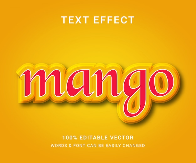 Mango Full Editable Text Effect