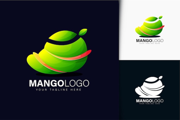 Mango logo design with gradient