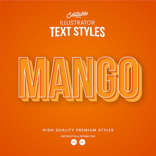 Mango Modern Abstract Text Effect Editable Graphic Style