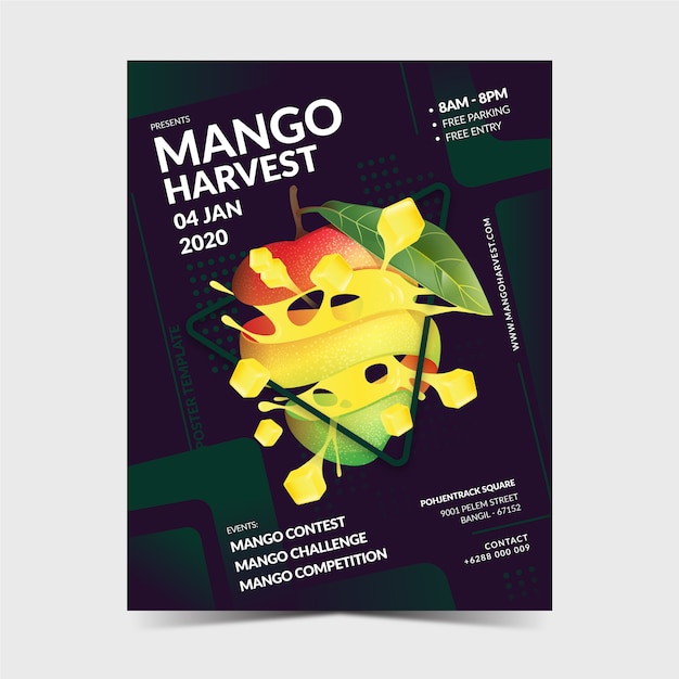 Mango poster template