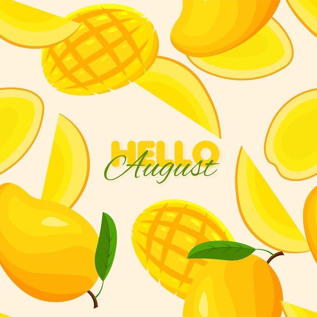 Mango seamless pattern summer