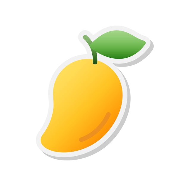 Mango sticker icon Vector Illustration