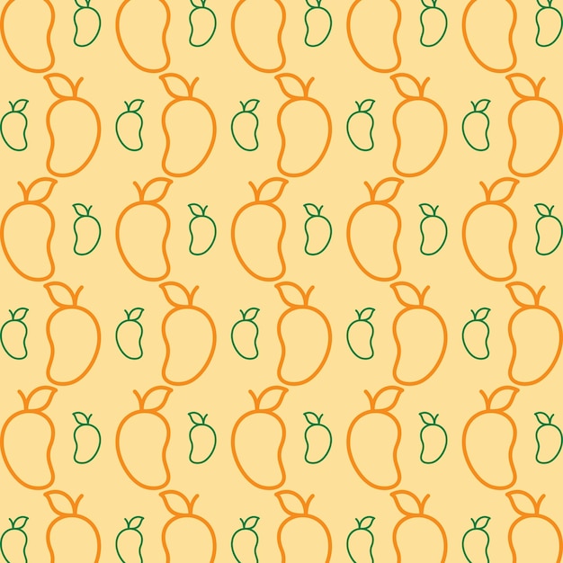 Vector mango trendy colorful repeating pattern seamless vector illustration background