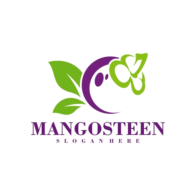 Mangosteen logo design Template Creative Mangosteen logo vector illustration