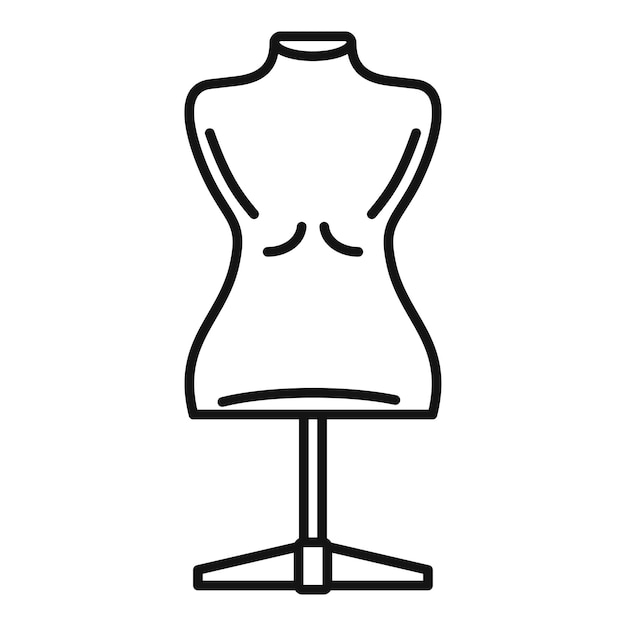 Mannequin dressmaker icon Outline mannequin dressmaker vector icon for web design isolated on white background