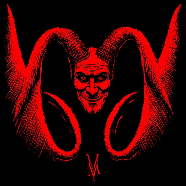 Vector manos de demonio vector illustration engraving