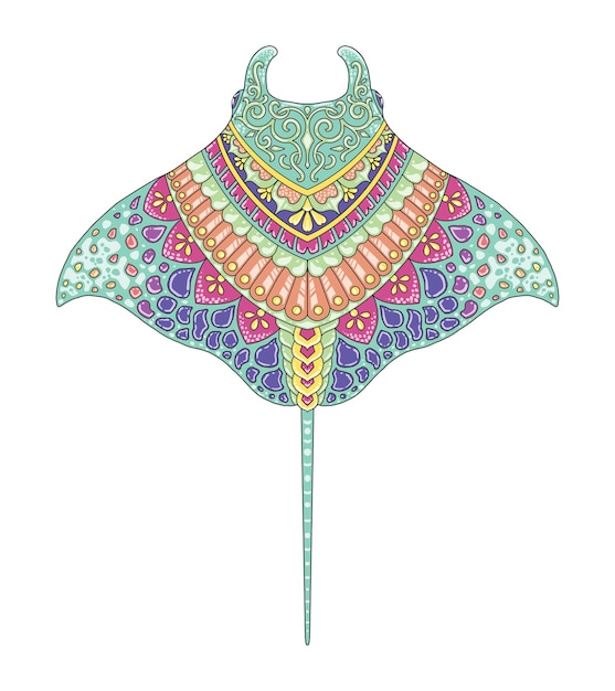 Manta colorful mandala design