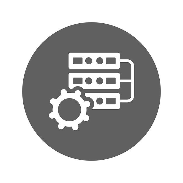 Mantenance data management data processing icon