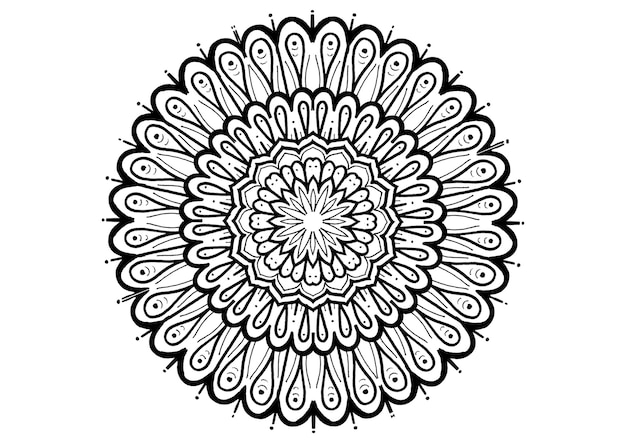 Mantra Mandala, The Meditation art for Adults to coloring Drawing with Hands By Art By Uncle 016