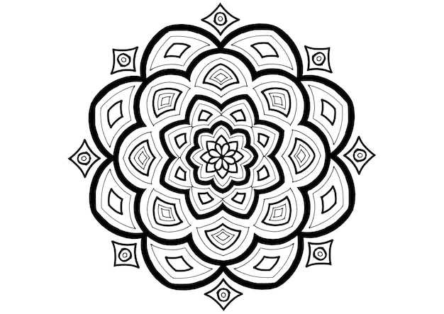 Mantra Mandala, The Meditation art for Adults to coloring Drawing with Hands By Art By Uncle 019