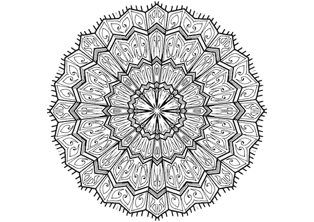 Mantra Mandala, The Meditation art for Adults to coloring Drawing with Hands By Art By Uncle 025