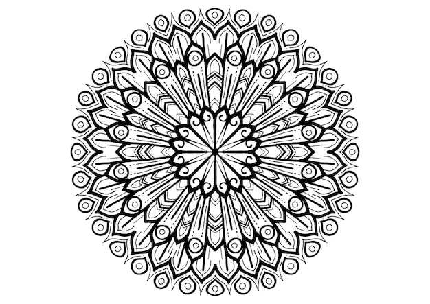 Mantra Mandala, The Meditation art for Adults to coloring Drawing with Hands By Art By Uncle 029