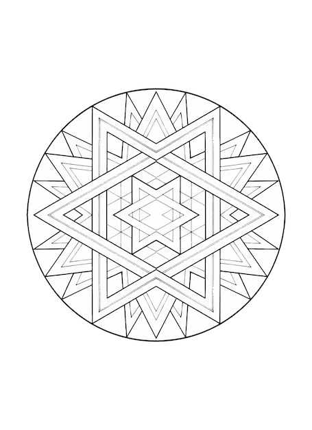 Mantra Mandala, The Meditation art for Adults to coloring Drawing with Hands By Art By Uncle 044