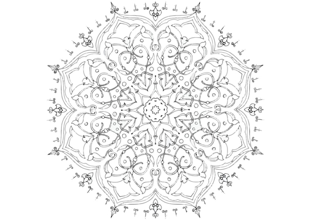 Mantra mandala, the meditation art for adults to coloring drawing with hands by art by uncle 060