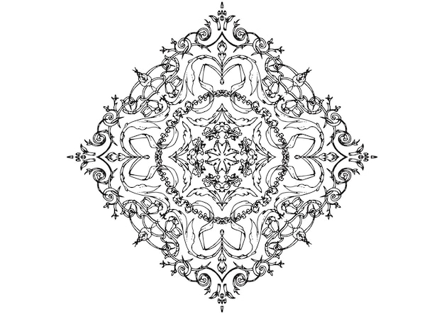 Mantra mandala, the meditation art for adults to coloring drawing with hands by art by uncle 065