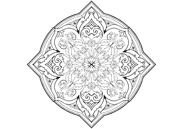 Mantra mandala, the meditation art for adults to coloring drawing with hands by art by uncle 066