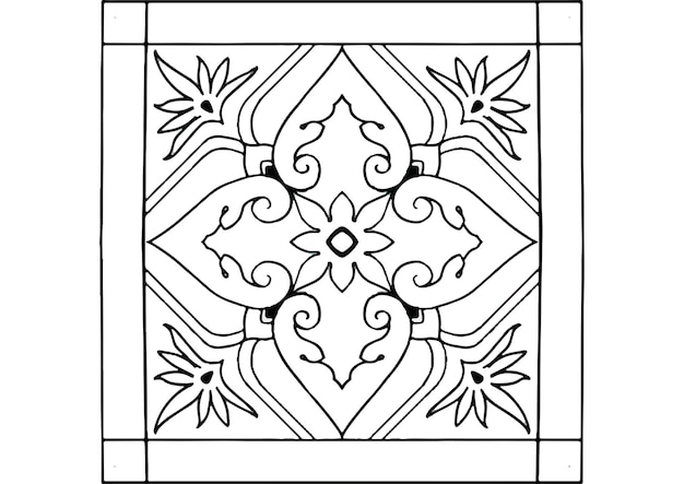 Mantra mandala, the meditation art for adults to coloring drawing with hands by art by uncle 102