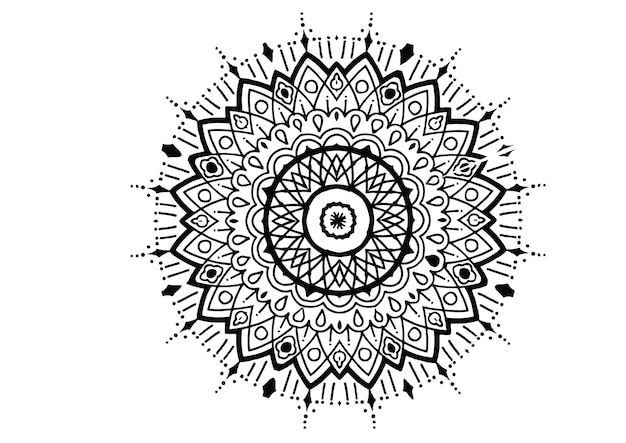 Mantra mandala, the meditation art for adults to coloring drawing with hands by art by uncle 102