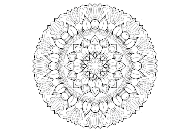 Mantra mandala, the meditation art for adults to coloring drawing with hands by art by uncle 119